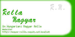 rella magyar business card